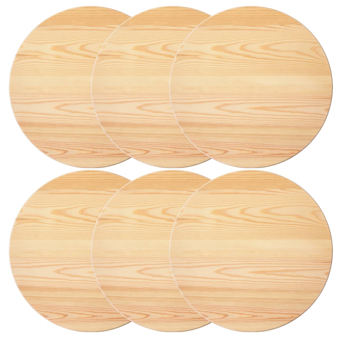 6 Pack: 18" Unfinished Wooden Circle Plaque by Make Market®